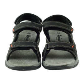 American Club Sandálias com reforço em couro americano 6201 preto 4