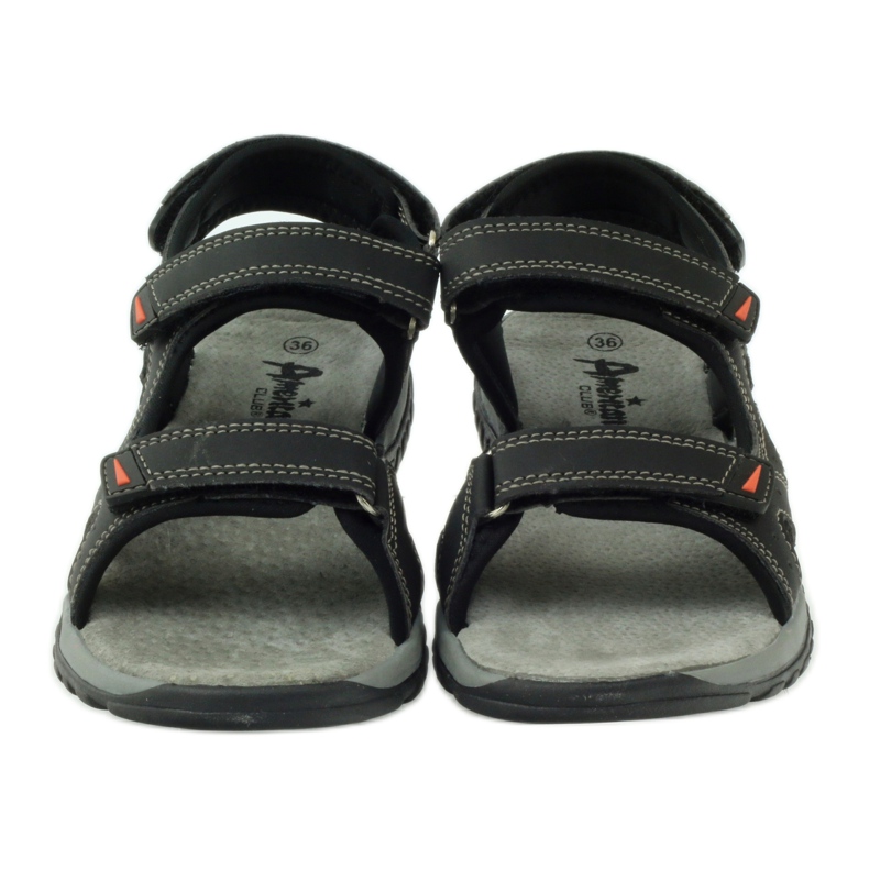 American Club Sandálias com reforço em couro americano 6201 preto 4