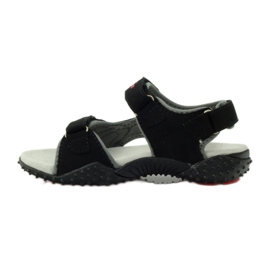 American Club Sandálias com aplicação de couro American 5267 preto 2