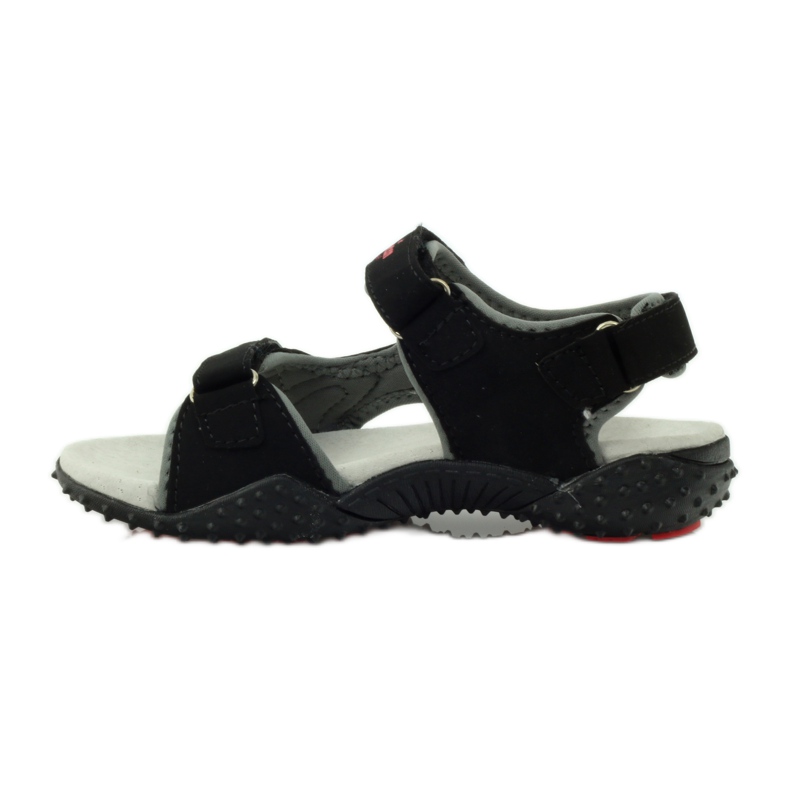 American Club Sandálias com aplicação de couro American 5267 preto 2