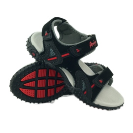 American Club Sandálias com aplicação de couro American 5267 preto 3