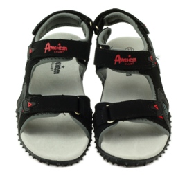 American Club Sandálias com aplicação de couro American 5267 preto 4