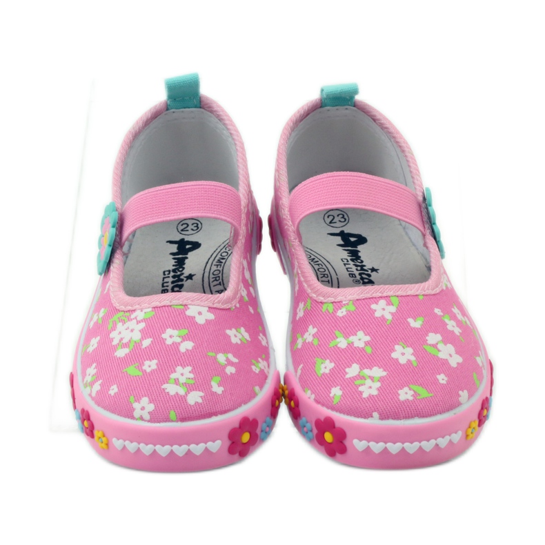 American Club tênis de palmilha de couro americano verde amarelo rosa 5