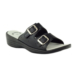 American Club Chinelos médicos confortáveis ​​American 2/2018 preto 1