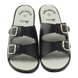 American Club Chinelos médicos confortáveis ​​American 2/2018 preto 4