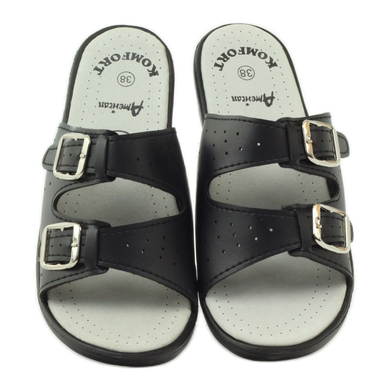 American Club Chinelos médicos confortáveis ​​American 2/2018 preto 4