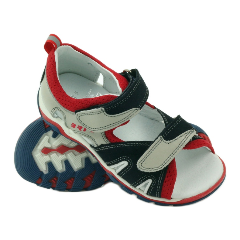 Sandálias de velcro Bartek 16187 cinza 3