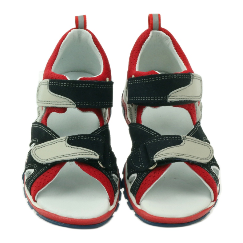 Sandálias de velcro Bartek 16187 cinza 4