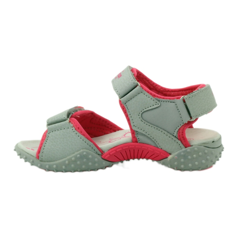 American Club Sandálias com uma inserção de couro americano 8580 multicolorido cinza 2