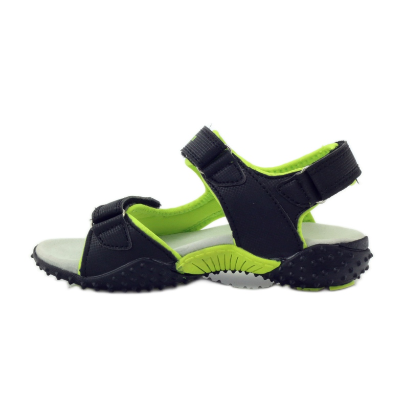 American Club Sandálias com aplicação de couro American 5261 verde preto 2