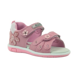 American Club Sandálias com inserção de couro americano 87285 rosa 1