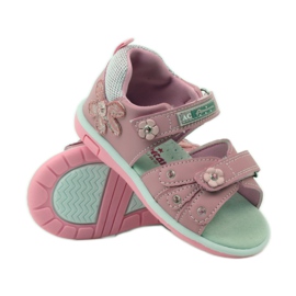 American Club Sandálias com inserção de couro americano 87285 rosa 3