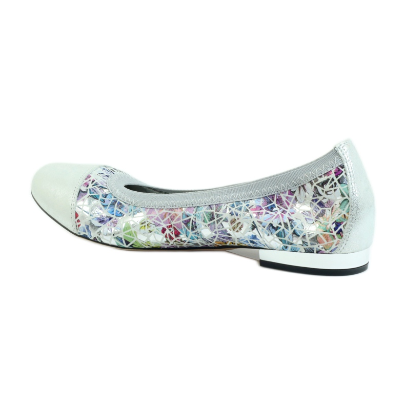 Bailarinas femininas elásticas Gamis 1402 cinza multicolorido 2