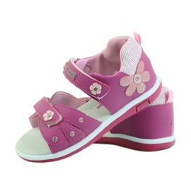 American Club Sandálias com inserção de couro americano 87285 rosa 3