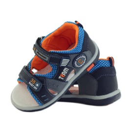 American Club Sandálias com inserção de couro americano 87297 azul marinho 3