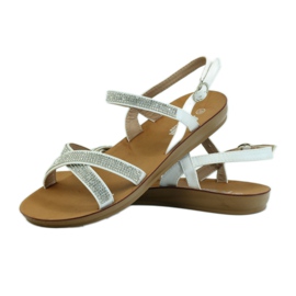 American Club Sandália com zircônias cúbicas americana 170430 branco 3