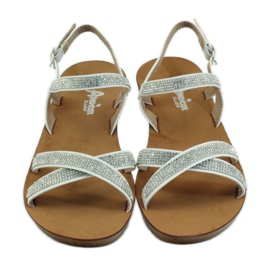 American Club Sandália com zircônias cúbicas americana 170430 branco 4