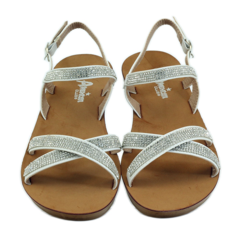 American Club Sandália com zircônias cúbicas americana 170430 branco 4