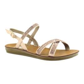 American Club Sandália com zircônias cúbicas americana 170430 rosa 1