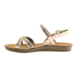 American Club Sandália com zircônias cúbicas americana 170430 rosa 2