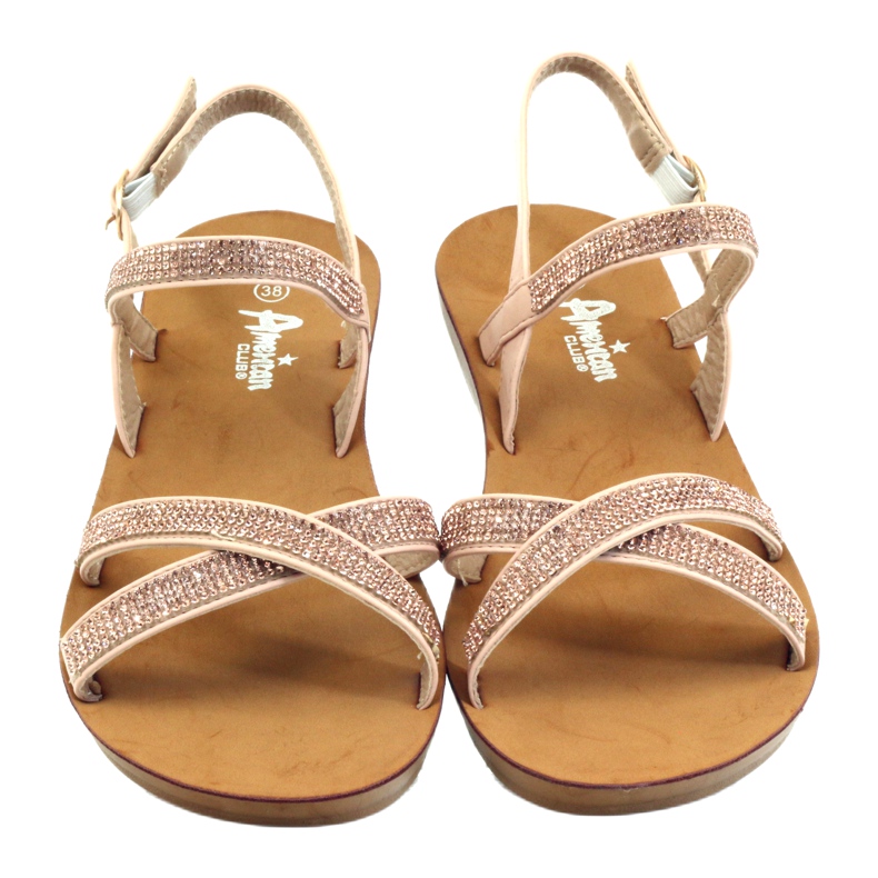 American Club Sandália com zircônias cúbicas americana 170430 rosa 4