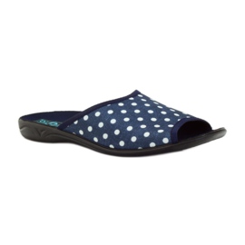 Chinelos de algodão Adanex bolinhas azul marinho branco azul-marinho 1