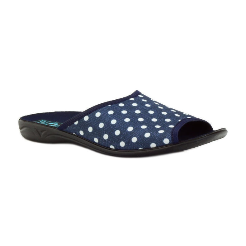 Chinelos de algodão Adanex bolinhas azul marinho branco azul-marinho 1