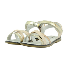 American Club Sandálias com inserção de couro americano 5019 amarelo marrom 3