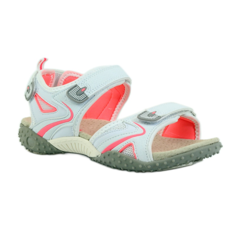 American Club Sandálias com inserção de couro americano 1707 laranja branco 1