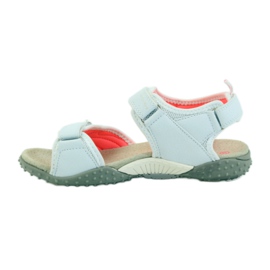 American Club Sandálias com inserção de couro americano 1707 laranja branco 2