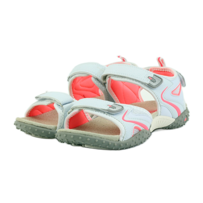 American Club Sandálias com inserção de couro americano 1707 laranja branco 3