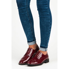 Primavera sapatos femininos lacados vermelho 1