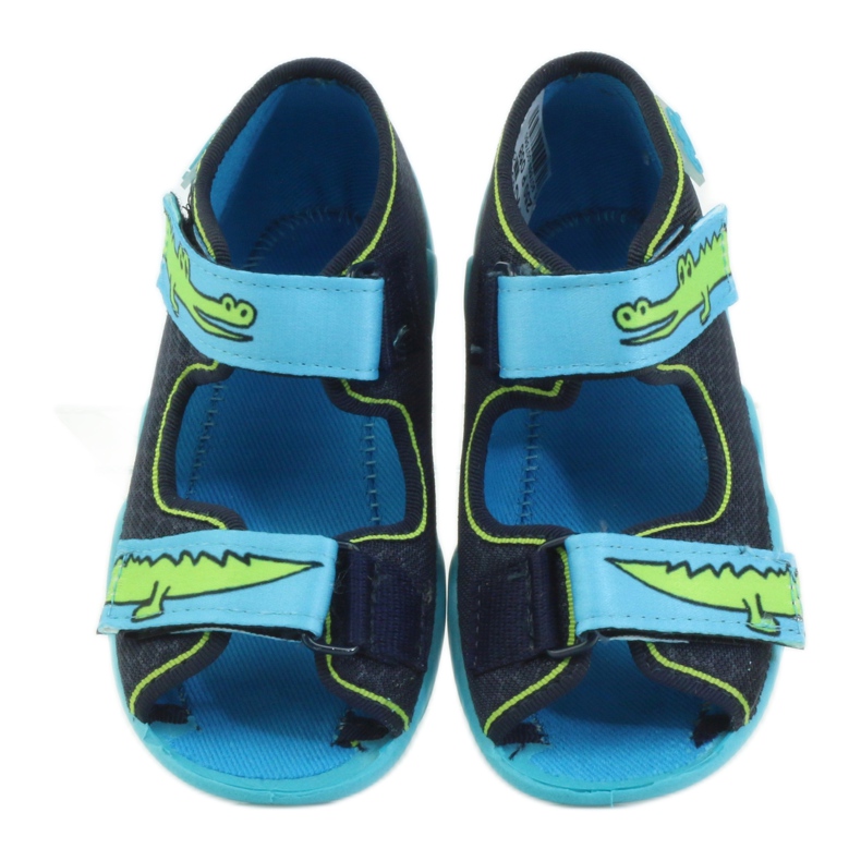 Sapatos infantis Befado, chinelos, sandálias 250p068 azul marinho azul verde 4