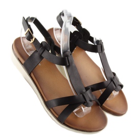 Sandálias femininas pretas C1822 pretas preto 1