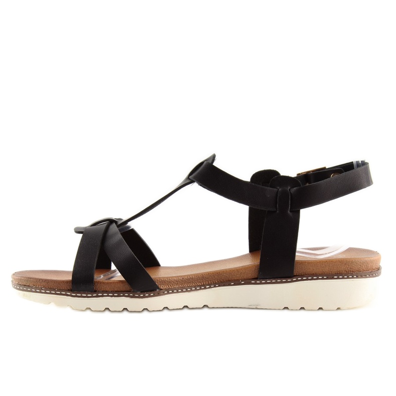 Sandálias femininas pretas C1822 pretas preto 2