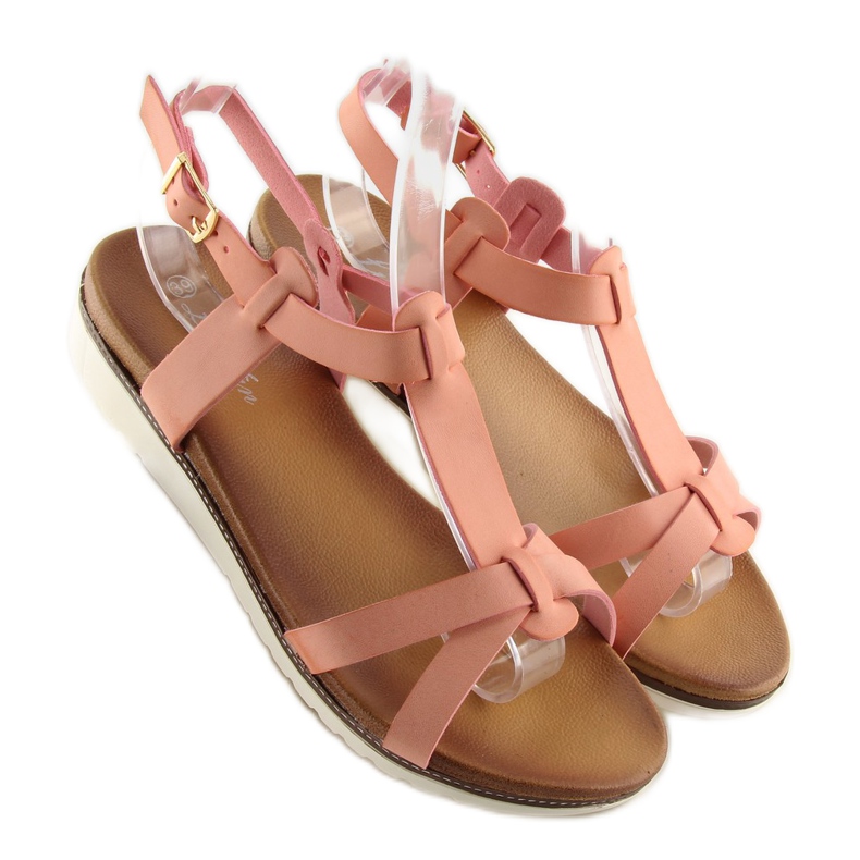 Sandálias femininas rosa C1822 rosa 1