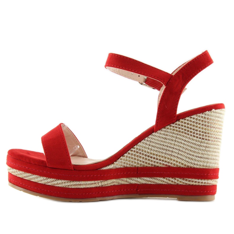 Sandálias de cunha vermelha 1505-2 vermelha vermelho 1