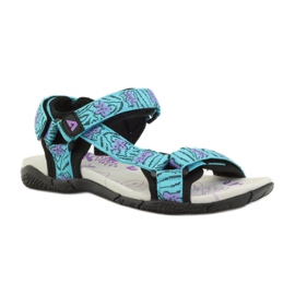 American Club Sandálias com inserção de couro americano 1717 azul roxo 1