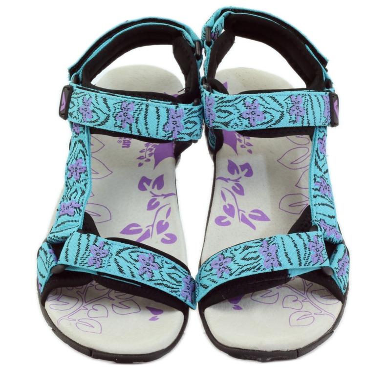 American Club Sandálias com inserção de couro americano 1717 azul tolet 4