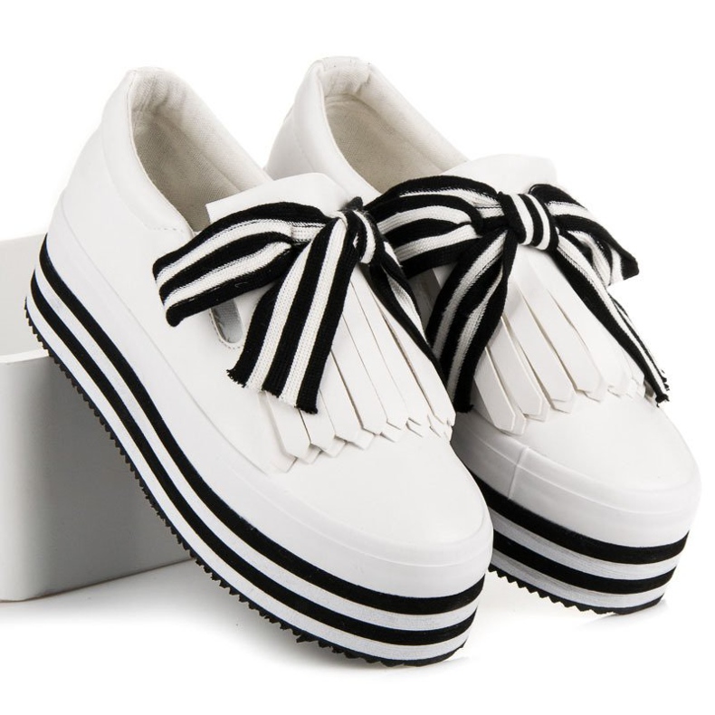 Vices Tênis de vícios da moda branco preto 2