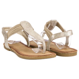 Comer Chinelos com elástico amarelo 1