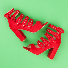 Vices Sandálias de rock no poste vícios vermelho 1