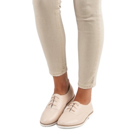 Sapatos de couro bege MAZARO 1