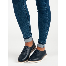 Sapato de couro azul marinho Mazaro 1