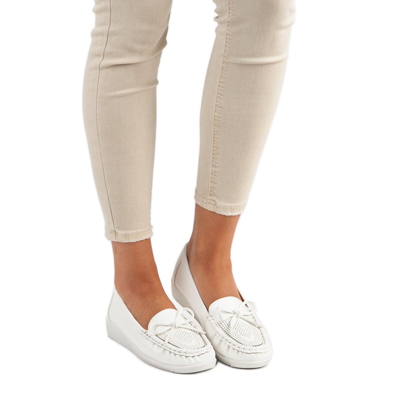 Tullo Mocassins femininos branco 1