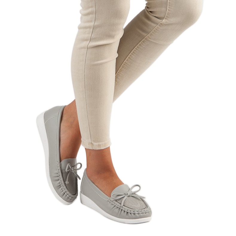 Tullo mocassins cinzentos de senhora cinza 2
