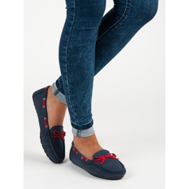 Tullo Mocassins estilosos de camurça azul 1