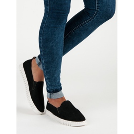 Tullo Chinelos de camurça preta preto 1