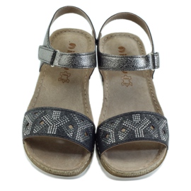 Sandálias confortáveis ​​INBLU em prata-grafite cinza 4