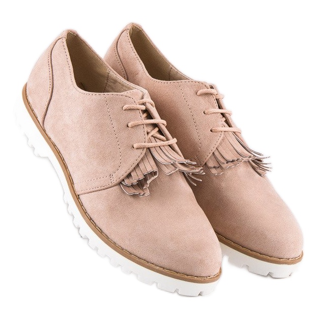 Sapatos boho de camurça amarrados castanho 1 Sapatos boho de camurça amarrados castanho 1